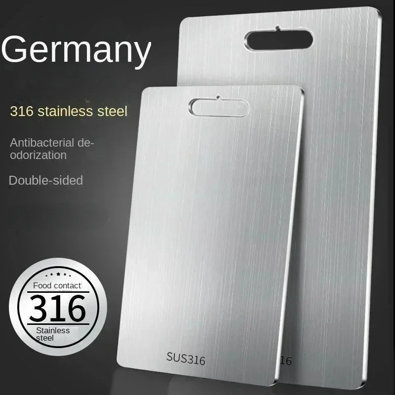 Double-Sided 316 Stainless Steel Thickened Chopping Board